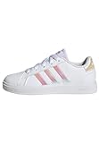 adidas Grand Court Lifestyle Lace Tennis Shoes Sneaker, Cloud White/Iridescent/Cloud White, 39 1/3 EU