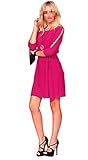Melrose Abendkleid Damen Kleid Minikleid Jerseykleid mit Gürtel Himbeere (40)
