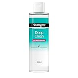 Neutrogena Deep Clean 3-in-1 Mizellenwasser (400 ml), parfümfreie Gesichtsreinigung ohne Alkohol, sanfter Make-Up Entferner ohne Reiben, für alle Hauttypen geeignet
