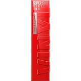 Maybelline New York flüssiger Lippenstift, Liquid Lipstick mit 16 Stunden Halt und glänzendem Finish, Super Stay Vinyl Ink, Nr. 25 Red Hot, 4,2 ml