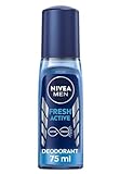 NIVEA MEN Fresh Active Deo Zerstäuber, Deodorant mit einzigartiger INFINIFRESH Formel und Meeresextrakten, Deo ohne Aluminium (ACH) für 48h effektiven Deo-Schutz (75 ml)