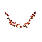 HEITMANN DECO Herbst-Girlande mit Ahorn-Blättern in rot/orange - Deko-Girlande mit Herbst-Laub - Kunststoff-Blätter