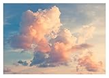 Fototapete Himmel mit Wolken Decke Sonne Pastell - inkl. Kleister - für Wohnzimmer Schlafzimmer Flur Vlies Tapete Vliestapete Wandtapete Motivtapeten Montagefertig (254x184 cm)