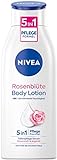 NIVEA Rosenblüte Body Lotion, Lotion mit Rosenblüten-Duft, sinnlich pflegende Körpercreme mit 5in1 Pflege Formel und Arganöl natürlichen Ursprungs