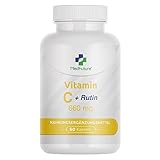 Vitamin C + Rutin 800 mg Kapseln - Magenfreundlich - 60 Kapseln - Vitamin C Komplex