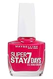 Maybelline New York Make-Up Superstay Nailpolish Megawatt 7 Days Finish Gel Nagellack Pink Volt/Farblack mit ultra starkem Halt ohne UV Lampe in knalligem Pink, 1 x 10 ml