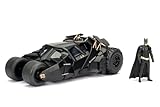 Jada Toys 253215005 The Dark Knight Batmobil, hochdetailiertes 1:24 Modellauto inkl. Batman Figur, Cockpit und Türen können geöffnet werden, mit Freilauf, schwarz