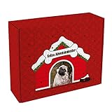 Herz & Heim® Adventskalender für Hunde zum selbst Befüllen mit Foto Ihres kleinen Lieblings
