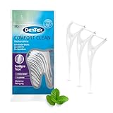 1 x 30 Stk. Dentek Comfort Clean Zahnseide Sticks, speziell für Backenzähne - Zahnreinigung der hinteren Zahnzwischenräume - Minzgeschmack - Fluorid - Zahnstocher , 30 Stück (1er Pack)
