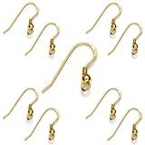 My-Bead 5 Paar Damen Ohrhänger gold 18mm 925 Sterling Silber 24K vergoldet in Juweliers- Qualität DIY