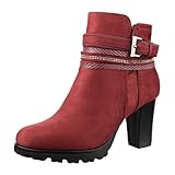 Elara Damen Stiefelette Ankle Boots Chunkyrayan 2018 C292-1-Bordeaux-42