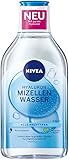 NIVEA Hydra Skin Effect Mizellenwasser (400 ml), pflegendes Hyaluron Mizellenwasser für eine gründliche Gesichtsreinigung, Make-Up Entferner mit purem Hyaluron [HA]