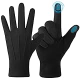 alqqas Damen Winter mit Touchscreen Texting Leder Elegant Handschuhe Fleece Futter Outdoor Winddicht Warm Wildleder Mode Handschuhe