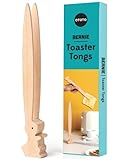 OTOTO Bernie Bunny Toastzange – Kaninchen-Toastzange, Holzzange für Toaster, Holz-Toasterzange – Mehrzweck-Mini-Zange für Vorspeisen, Holzutensilien und niedliche Küchenhelfer