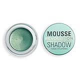 MakeUp Revolution Mousse Shadow, Cremige Farbe für Wangen & Augen, Aufgeschlagene, leichte Formel, Creme-zu-Pulver, Smaragdgrün, 4g