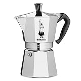 Bialetti - Moka Express: Ikonische Espressomaschine für die Herdplatte, macht echten Italienischen Kaffee, Moka-Kanne 4 Tassen (190 ml), Aluminium, Silber