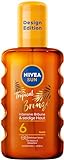 NIVEA SUN Tropical Bronze Ölspray LSF 6 (200 ml), Sonnenschutz für langanhaltende Bräune ohne Selbstbräuner, Sonnenspray mit Carotin-Extrakt und Vitamin E