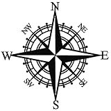 Luccyle 43cm großer dekorativer nautischer Kompass,Schwarz Metall Kompass Dekoration für Zuhause Outdoor Wohnzimmer