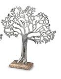 formano Deko lebensbaum aus Alu Mango Holz zum Stellen Aufsteller 27 cm Tischdeko Dekoration