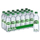 ViO Wasser Medium - Natürliches Mineralwasser mit weniger Kohlensäure - mit weichem Geschmack - Sprudelwasser in umweltfreundlchen Einweg Flaschen (18 x 500 ml)