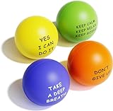 KDG Stressball Erwachsene Motivierende Stressbälle (4er-Pack) für Kinder und Erwachsene, Stressabbau-Bälle mit Quetos zur Linderung von Angst und Wut als Geschenk