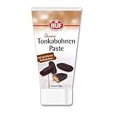 RUF Tonkabohnen-Paste, mit geriebener Tonka-Bohne, Tonka-Paste in praktischer Dosiertube, für Kuchen, Desserts und Getränke, glutenfrei, vegan, 50g