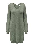 JdY Damen Jdyelanora L/S V-neck Dress Knt Noos Kleid, Kalamata /Detail:melange, M EU