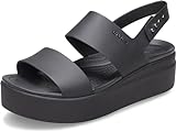 Crocs womens Brooklyn Low Wedge Wedge Sandal, Black/Black, 39/40 EU ( Herstellergröße: W9)
