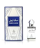 Ayat Perfumes - Parfümöl 12 ml von Dubai | Halal Moschus für Frauen und Männer ohne Alkohol | Arabisches Parfüm Attar Hergestellt und entworfen in Dubai (White Musk)