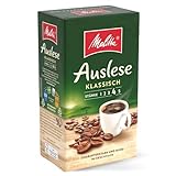 Melitta Auslese Filter-Kaffee 500g, gemahlen, Pulver für Filterkaffeemaschinen, starke Röstung, geröstet in Deutschland