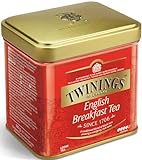 Twinings English Breakfast Tea Schwarzer Tee lose in der TeeDose kräftiger Schwarztee aus hochwertigen Teeblättern gepflückt in Sri Lankas und Indiens besten Teegärten g, Neutral, 100 gramm