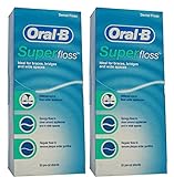 Oral-B Superfloss Zahnseide 50 Fäden, 2er Pack (2x 50 Fäden)