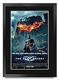 HWC Trading The Dark Knight Batman A3 Gerahmte Signiert Gedruckt Autogramme Bild Druck-Fotoanzeige Geschenk Für Filmfans
