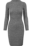 Urban Classics Damen Ladies Rib Dress Kleid, Grau (Charcoal 91), 36 (Herstellergröße: S)