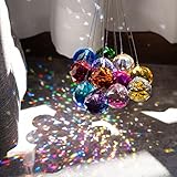 Kristall-Sonnenfänger, Vintage, Feng-Shui, facettierte Dekoration, Kristallprismenkugel, Anhänger, mehrfarbig, hängend, 12 Stück, 30 mm