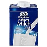Weihenstephan Haltbare Milch 3.5 Prozent, 12er Pack (12 x 500 ml)