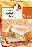 RUF Apfeltorte, Backmischung für eine Apfel-Torte mit Sahne-Creme und Zimt-Zucker, Apfel-Zimt-Torte, vegan