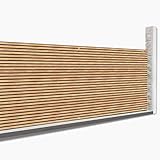 IDMarket - Sichtschutz, blickdicht, 1,5 x 10 m, Claustra-Effekt, Holz, 160 g/m²